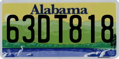 AL license plate 63DT818