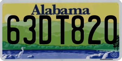 AL license plate 63DT820