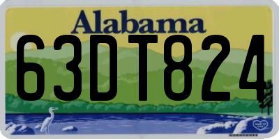 AL license plate 63DT824