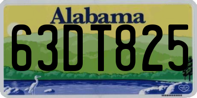 AL license plate 63DT825