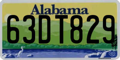 AL license plate 63DT829