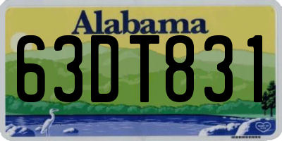 AL license plate 63DT831