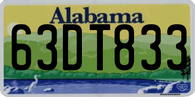 AL license plate 63DT833