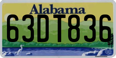 AL license plate 63DT836