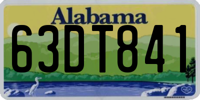 AL license plate 63DT841