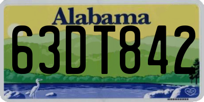 AL license plate 63DT842
