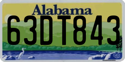 AL license plate 63DT843