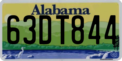 AL license plate 63DT844