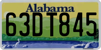 AL license plate 63DT845