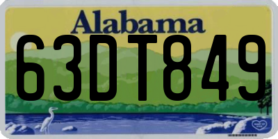 AL license plate 63DT849
