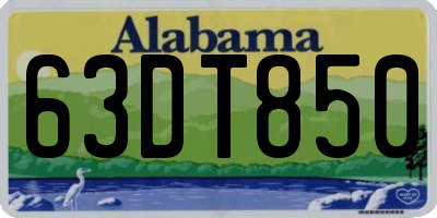 AL license plate 63DT850