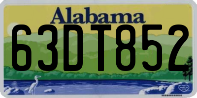 AL license plate 63DT852