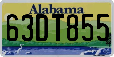 AL license plate 63DT855