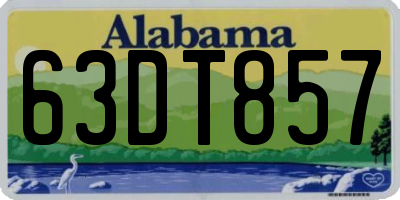 AL license plate 63DT857