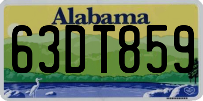 AL license plate 63DT859
