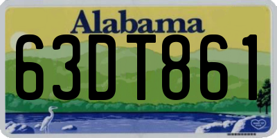 AL license plate 63DT861