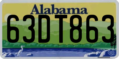 AL license plate 63DT863