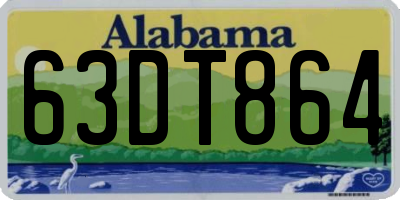 AL license plate 63DT864