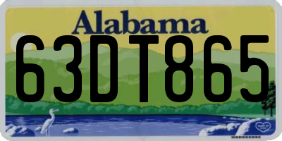 AL license plate 63DT865