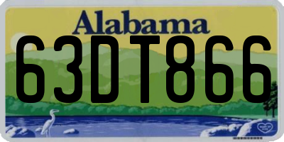 AL license plate 63DT866