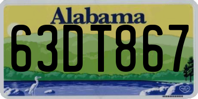 AL license plate 63DT867