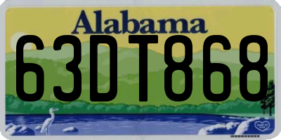AL license plate 63DT868