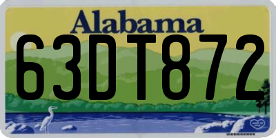 AL license plate 63DT872