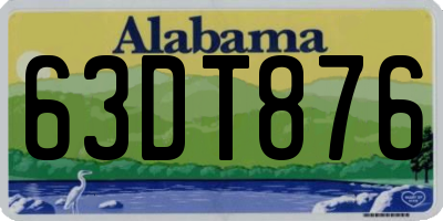 AL license plate 63DT876