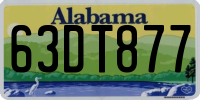 AL license plate 63DT877