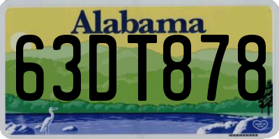 AL license plate 63DT878