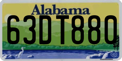 AL license plate 63DT880