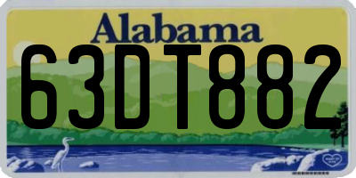 AL license plate 63DT882