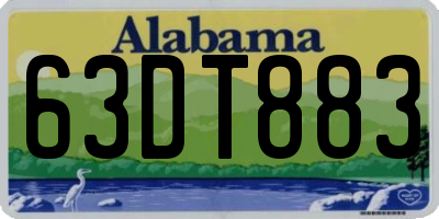AL license plate 63DT883