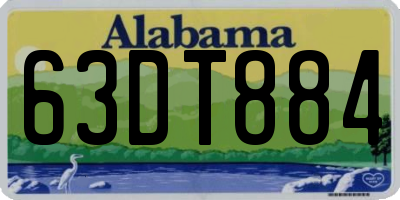 AL license plate 63DT884