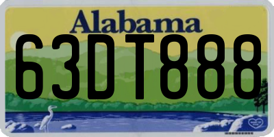 AL license plate 63DT888