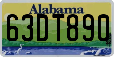 AL license plate 63DT890
