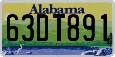 AL license plate 63DT891