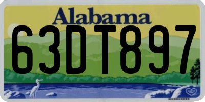 AL license plate 63DT897
