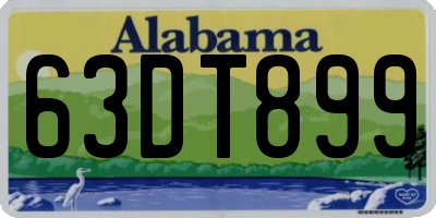 AL license plate 63DT899