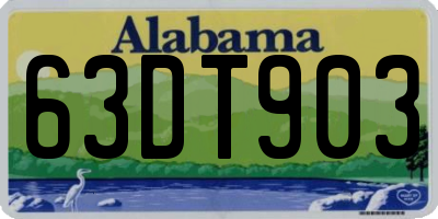 AL license plate 63DT903
