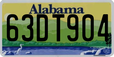 AL license plate 63DT904