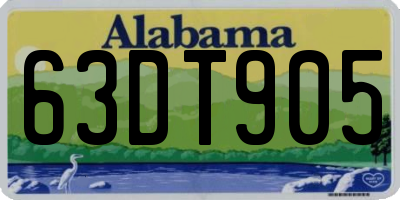 AL license plate 63DT905