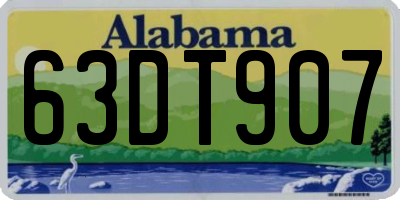 AL license plate 63DT907