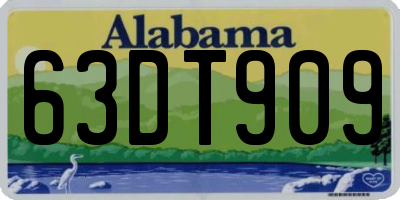 AL license plate 63DT909