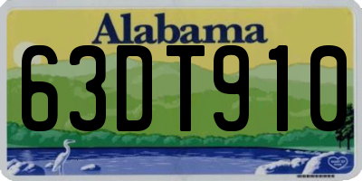 AL license plate 63DT910