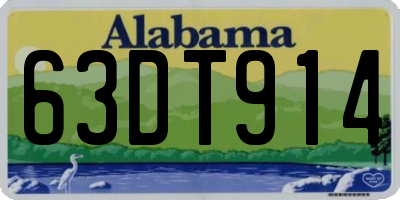 AL license plate 63DT914