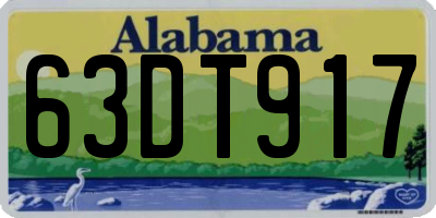 AL license plate 63DT917