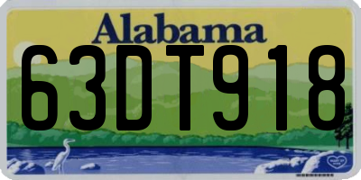 AL license plate 63DT918