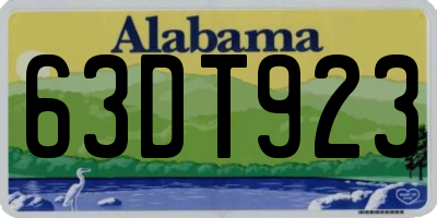 AL license plate 63DT923