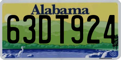 AL license plate 63DT924